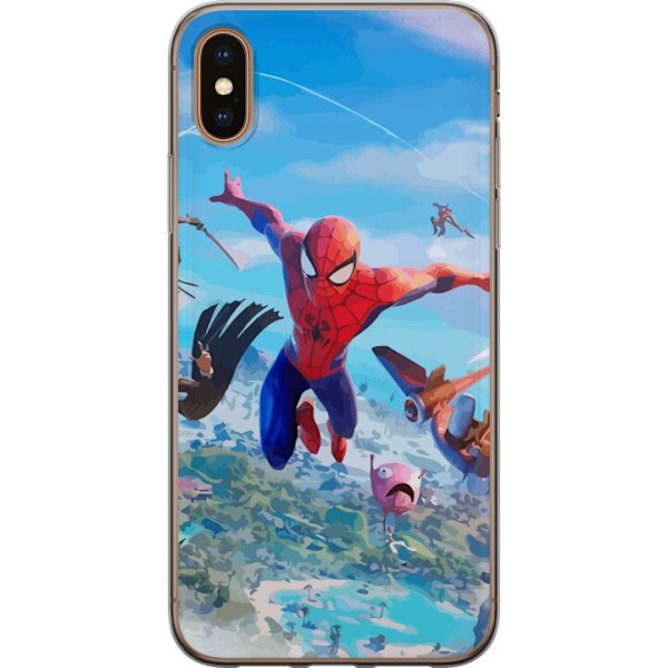 Apple iPhone XS Gennemsigtig cover Fortnite Spiderman