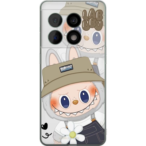 OnePlus 10 Pro Gennemsigtig cover Labubu Minimal Mood - Enkel og stilren monsterdesign