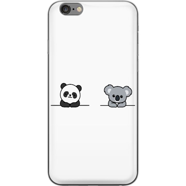 Apple iPhone 6s Plus Gennemsigtig cover Panda Koala