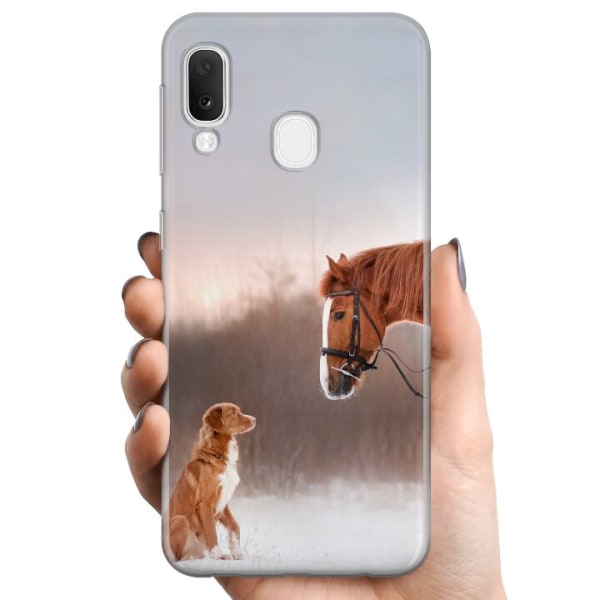 Samsung Galaxy A20e TPU Mobilcover Hest & Hund