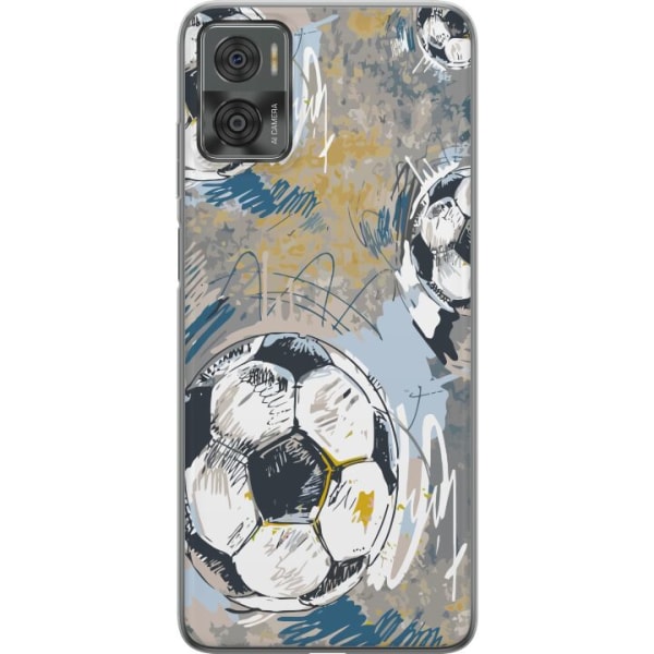Motorola Moto E22i Gennemsigtig cover Fodbold