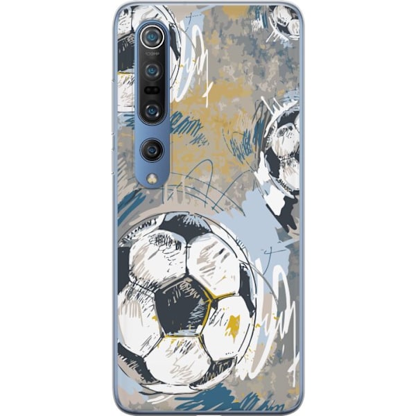 Xiaomi Mi 10 Pro 5G Gennemsigtig cover Fodbold