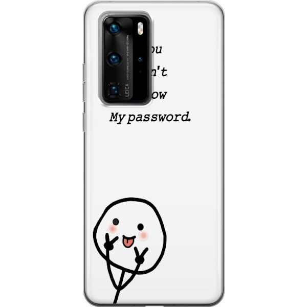 Huawei P40 Pro Genomskinligt Skal You Don’t Know My Password – edgy textmotiv med attityd