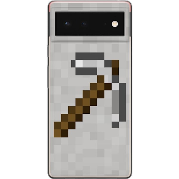 Google Pixel 6 Läpinäkyvä kuori Minecraft Työkalut