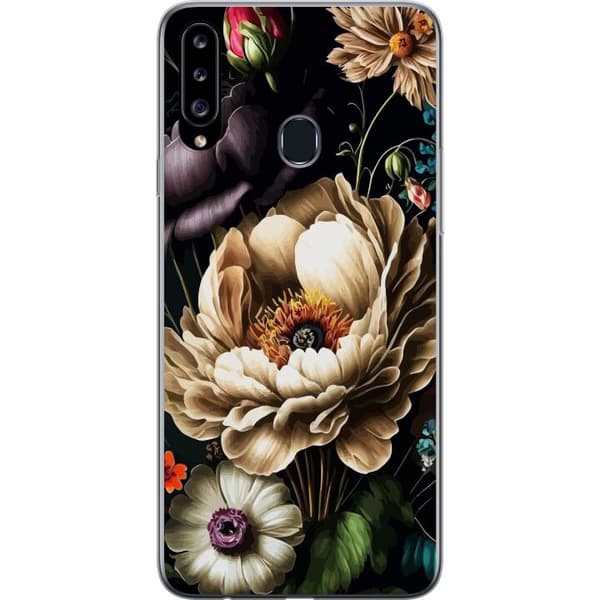 Kompatibelt Mobildeksel til Samsung Galaxy A20s Blomster