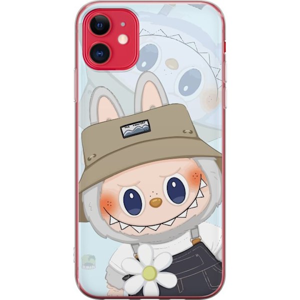 Apple iPhone 11 Läpinäkyvä kuori Labubu hattuineen - Pop Ma