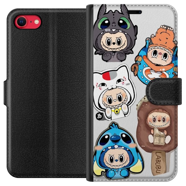 Apple iPhone 8 Lommeboketui Labubu figure samling - Pop Mart L