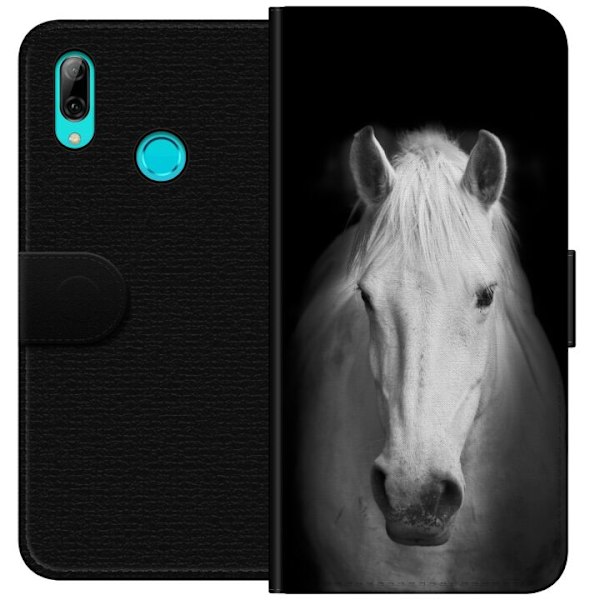 Huawei P smart 2019 Tegnebogsetui Hvid Hest