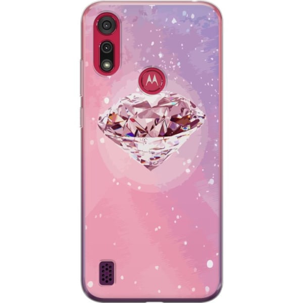 Motorola Moto E6s (2020) Genomskinligt Skal Glitter Diamant