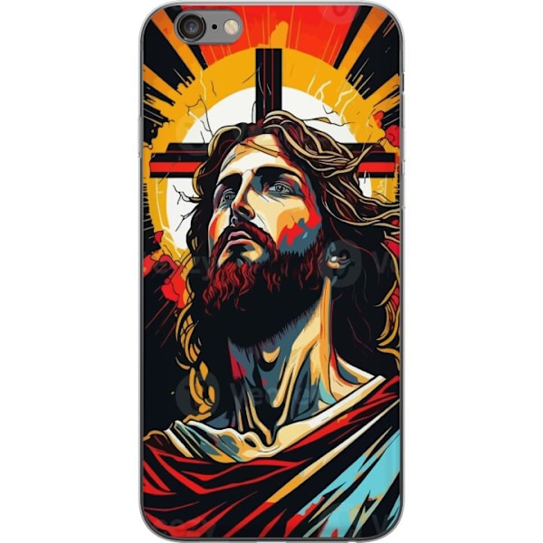 Apple iPhone 6s Plus Läpinäkyvä kuori Jeesus ja Kortti - us