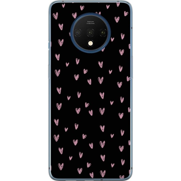 OnePlus 7T Läpinäkyvä kuori Pikku Sydämet