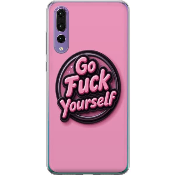 Kompatibelt Mobildeksel til Huawei P20 Pro Rosa 3D textposter