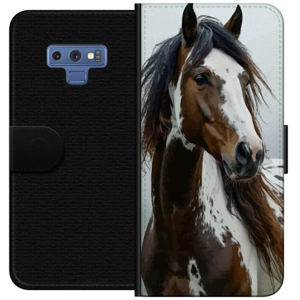 Samsung Galaxy Note9 Lompakkokotelo Hevonen Eläimet Aihe Graafinen Suunnittelu Luonto Vahva Aihe Suosittu Taide Eläinten Teema Ratsastus