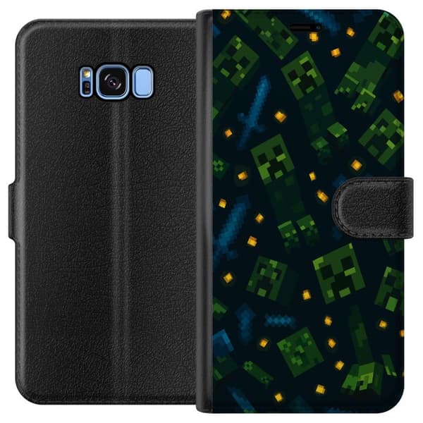 Kompatibelt Plånboksfodral till Samsung Galaxy S8 Minecraft Dungeons Mob