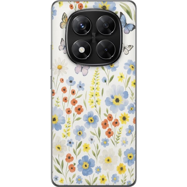 Xiaomi Redmi Note 14 Pro Läpinäkyvä kuori Kesäkukat