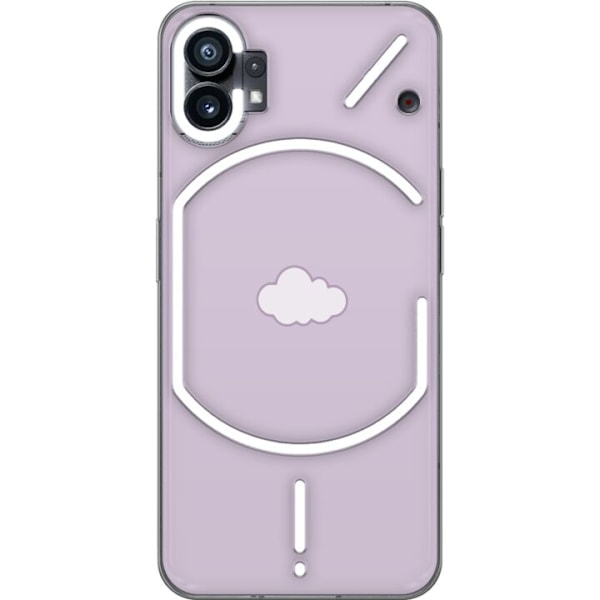 Nothing Phone (1) Läpinäkyvä kuori Lila Pilvi - minimalistinen pilvi lila taustalla