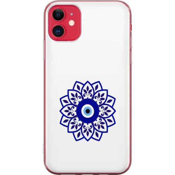 Kompatibelt Mobildeksel til Apple iPhone 11 Blå mandala med ondskans øye i elegant og beskyttende symbolsk design blå