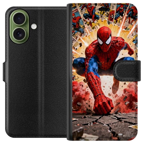 Kompatibel Tegnebogsetui til Apple iPhone 17 Spider Man action