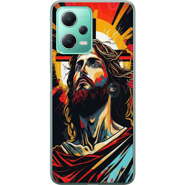 Xiaomi Redmi Note 12 Läpinäkyvä kuori Jeesus ja Kortti - us