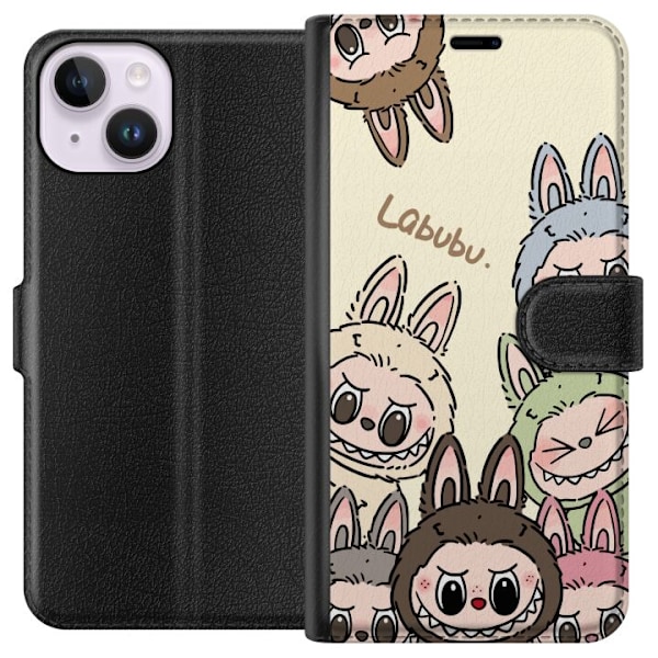 Apple iPhone 14 Plånboksfodral Labubu Pastel Collection