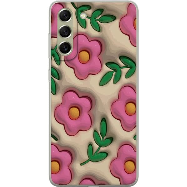 Kompatibelt Mobilskal till Samsung Galaxy S21 FE 5G Bubbliga Blommor