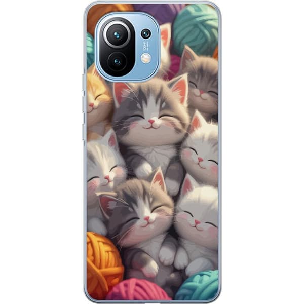 Kompatibel Mobilcover til Xiaomi Mi 11 Sovande kattungar beige