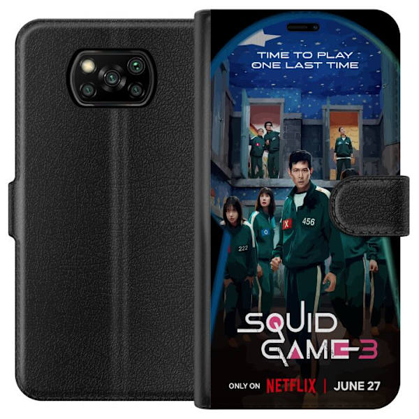Xiaomi Poco X3 NFC Lompakkokotelo Squid Game Kausi 3 TV-sarjan hahmot Suositut TV-sarja Motiivit Ikoni Jännitys Draama Aasialainen suunnittelu Trendi