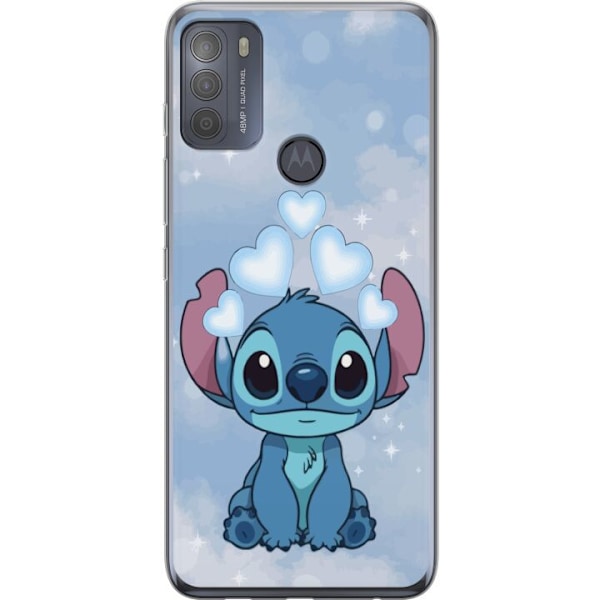 Motorola Moto G50 Gennemsigtig cover Stitch Hoppende Glæde -