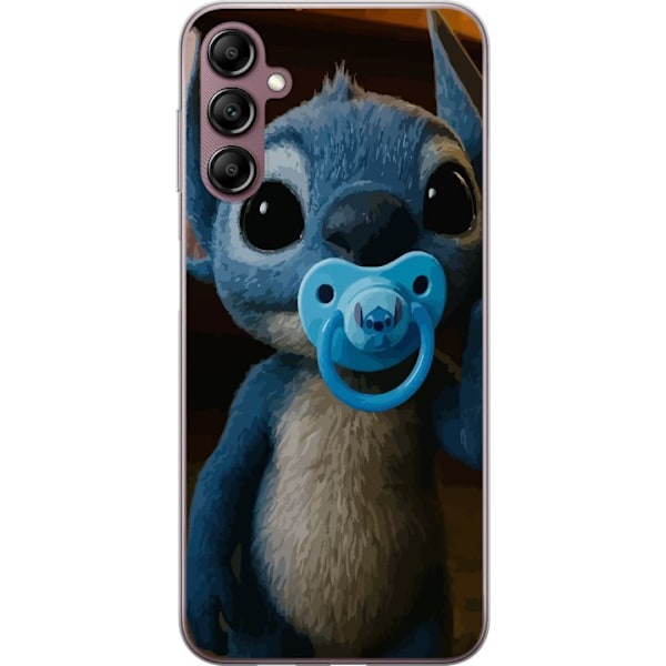 Samsung Galaxy A14 5G Genomskinligt Skal Stitch & Napp – babytema med söt karaktär