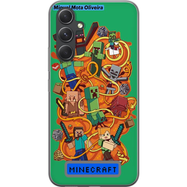 Samsung Galaxy S24 Läpinäkyvä kuori Minecraft