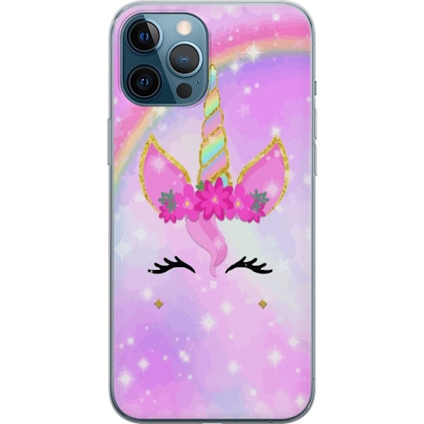 Apple iPhone 12 Pro Max Genomskinligt Skal Unicorn Face