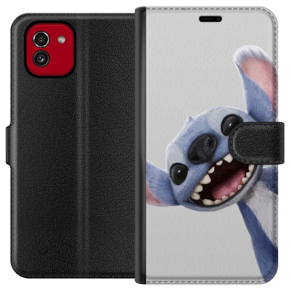 Samsung Galaxy A03 Tegnebogsetui Stitch i fart - Kawaii-design til fans & børn