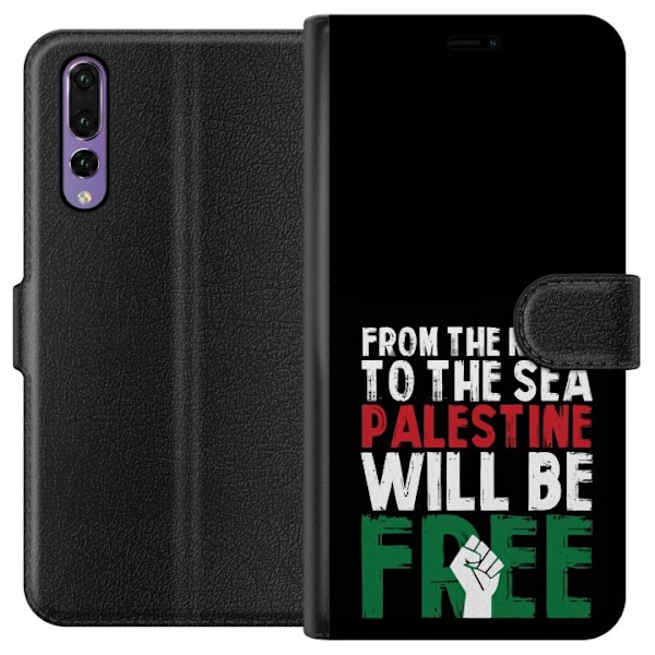 Huawei P20 Pro Plånboksfodral Free Palestine – politiskt statement med kraftfullt grafiskt uttryck