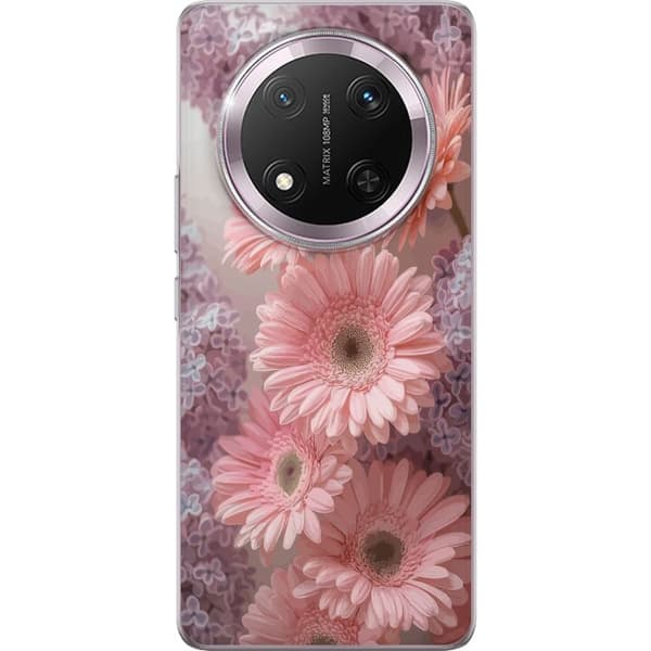 Kompatibelt Mobilskal till Honor Magic7 Lite Blomsterdesign Rosa Blommor