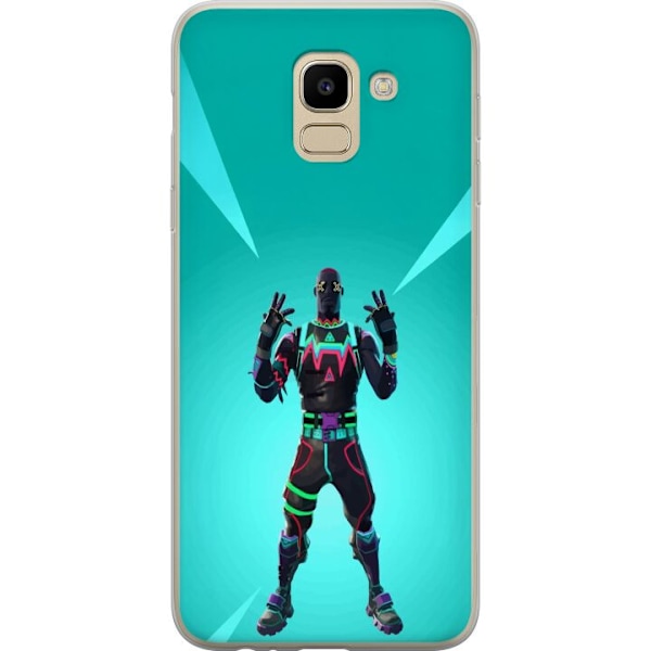 Samsung Galaxy J6 Gennemsigtig cover sort ridder fortnite