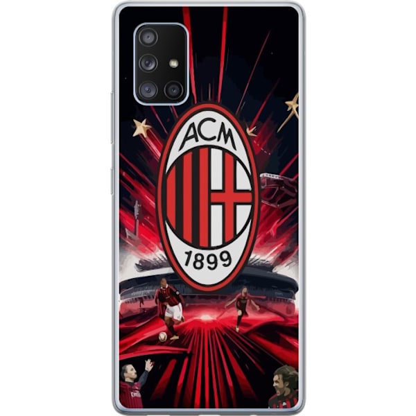 Samsung Galaxy A71 5G Läpinäkyvä kuori AC Milan