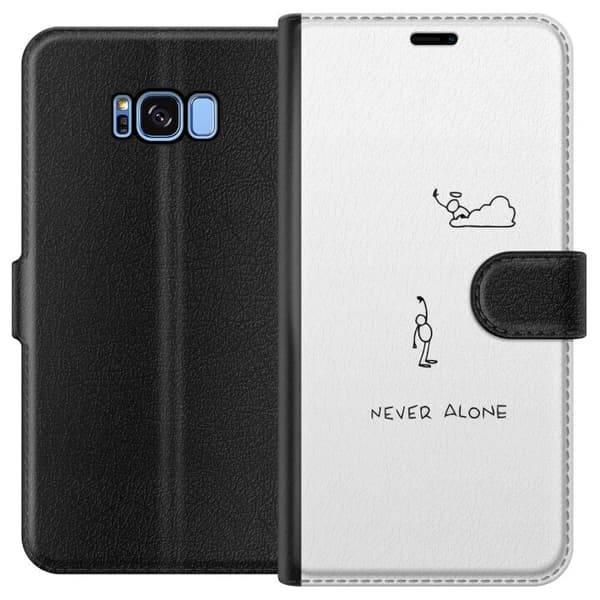 Kompatibelt Plånboksfodral till Samsung Galaxy S8 Aldrig Ensam