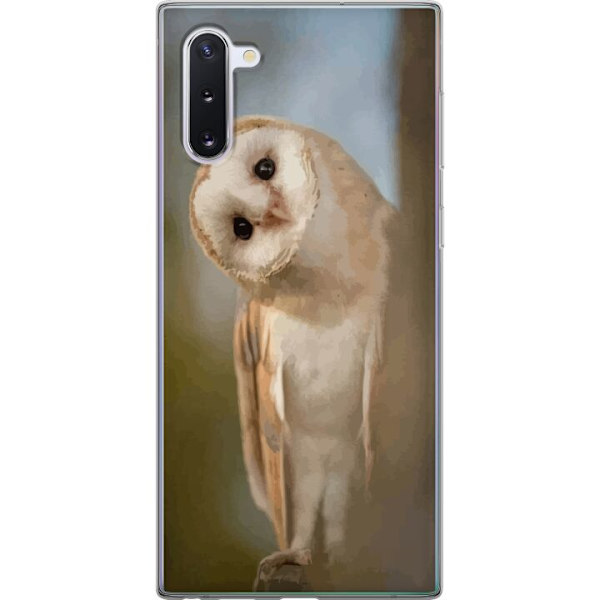 Samsung Galaxy Note10 Läpinäkyvä kuori Uggla Utelias Katse Lintumotiivi Metsä Luonto Grafinen Suunnittelu Suosittu Motiivi Eläin Teema Koriste