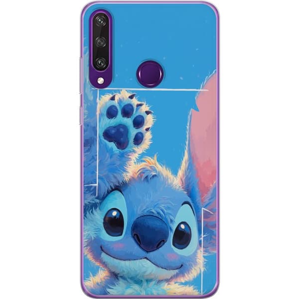 Kompatibelt Mobilskal till Huawei Y6p Fluffig blå figur blå
