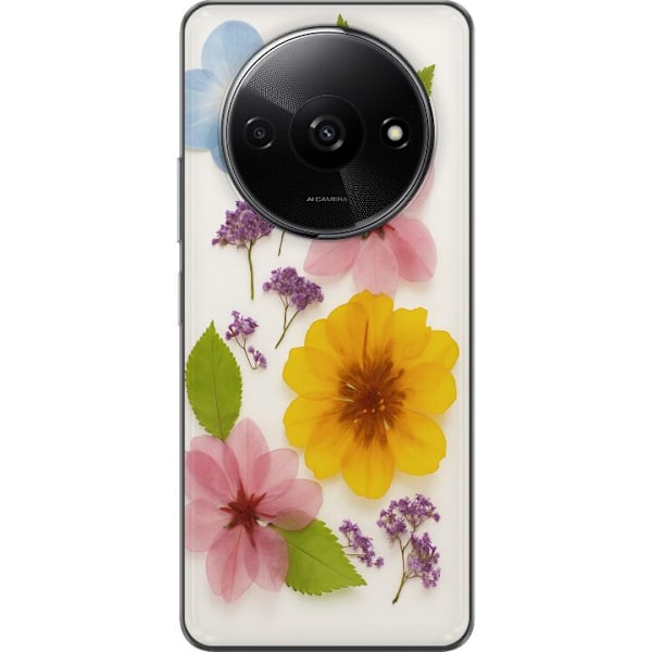 Xiaomi Redmi A3 Läpinäkyvä kuori Painetut kukat