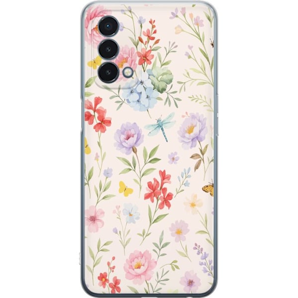 OnePlus Nord N200 5G Genomskinligt Skal Blommor