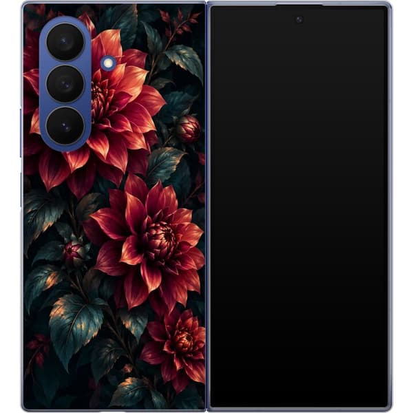 Kompatibelt Mobildeksel til Samsung Galaxy Z Fold7 Røde georginer rød