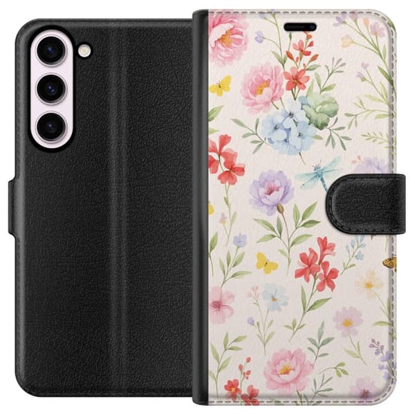 Kompatibelt Plånboksfodral till Samsung Galaxy S23+ Blommor