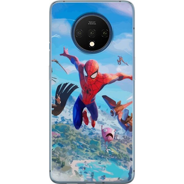 OnePlus 7T Läpinäkyvä kuori Fortnite Spiderman