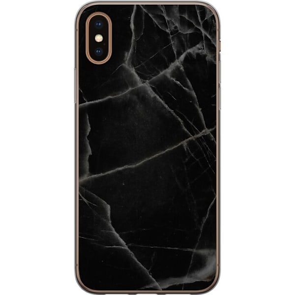 Apple iPhone XS Max Gennemsigtig cover Sort marmor