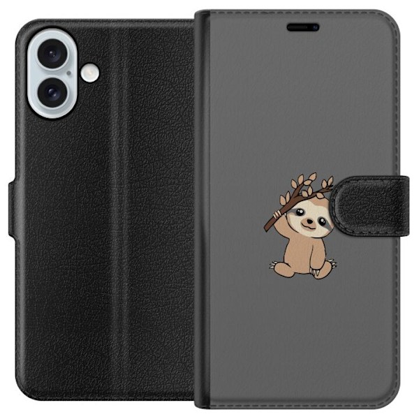 Apple iPhone 16 Plus Tegnebogsetui Sloth