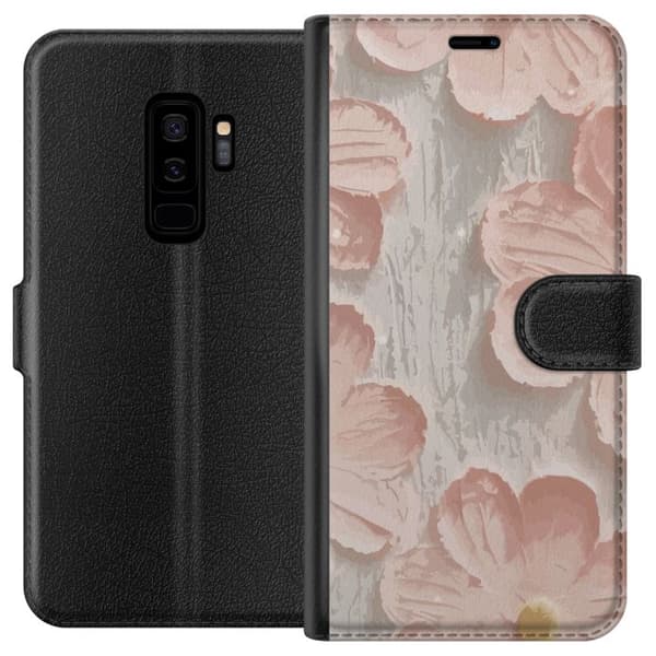 Kompatibel Tegnebogsetui til Samsung Galaxy S9+ Rosa Blomster