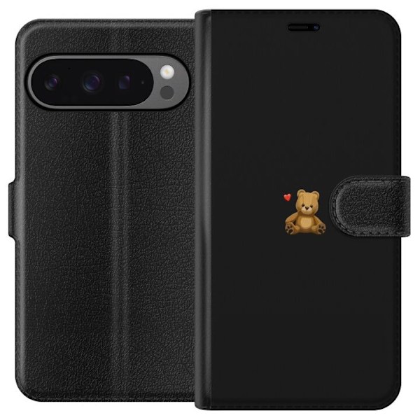 Google Pixel 9 Pro XL Tegnebogsetui Minimalistisk Teddybjörn