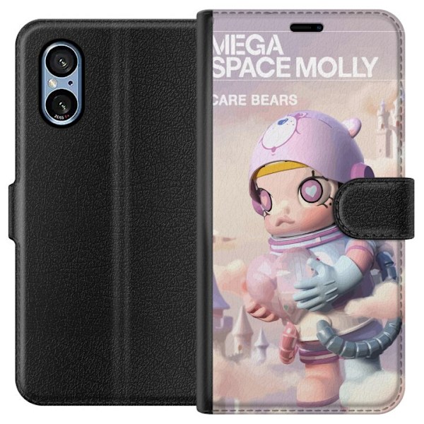 Sony Xperia 5 V Tegnebogsetui Mega Space Molly Care Bears Series - Share Bear Edition