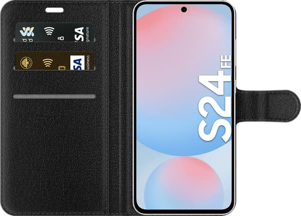 Kompatibel Tegnebogsetui til Samsung Galaxy S24 FE Natmarmor blå
